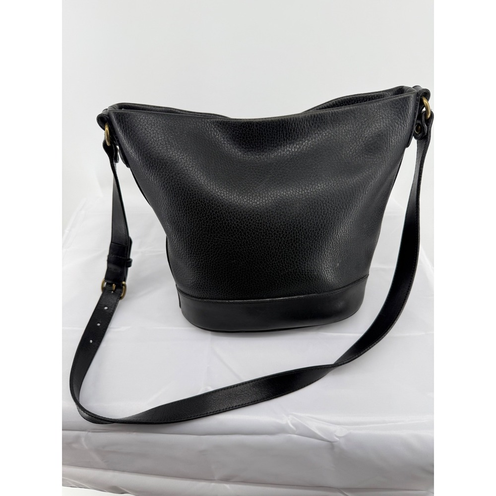 90s Vintage Coach Black Sheffield Bucket Bag Crossbody 4232